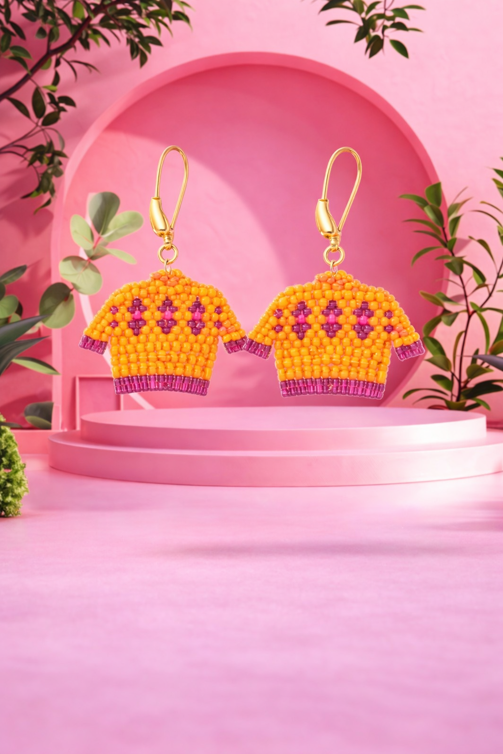 Sweetheart Knit Drops Earrings